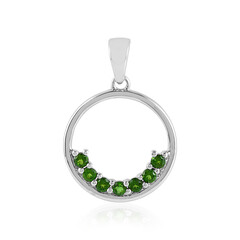 Pendentif en argent et Diopside de Russie