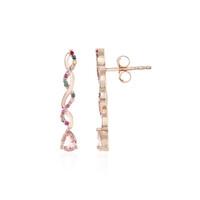 Boucles d'oreilles en argent et Tourmaline rose (SAELOCANA)