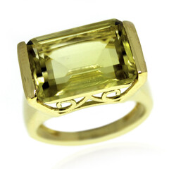 Bague en argent et Quartz de l'Ouro Verde