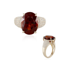 Bague en or et Grenat Hessonite