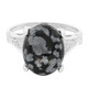 Bague en argent et Obsidienne Flocon-de-Neige