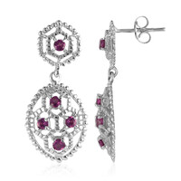 Boucles d'oreilles en argent et Grenat Rhodolite