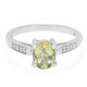 Bague en argent et Apatite Citron