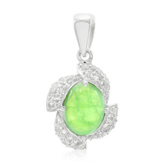 Pendentif en argent et Chrysoprase impériale