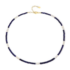 Collier en argent et Saphir bleu de Madagascar (Riya)