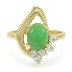 Bague en argent et Chrysoprase impériale