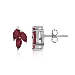 Boucles d'oreilles en argent et Rubis de Madagascar