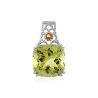 Pendentif en argent et Quartz citron