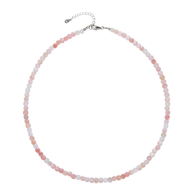 Collier en argent et Opale rose des Andes