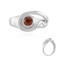 Bague en argent et Zircon cognac