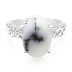 Bague en argent et Agate dendritique