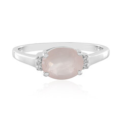 Bague en argent et Quartz rose