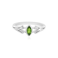 Bague en argent et Diopside de Russie