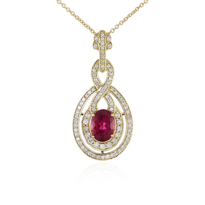 Collier en or et Tourmaline rose AAA (de Melo)