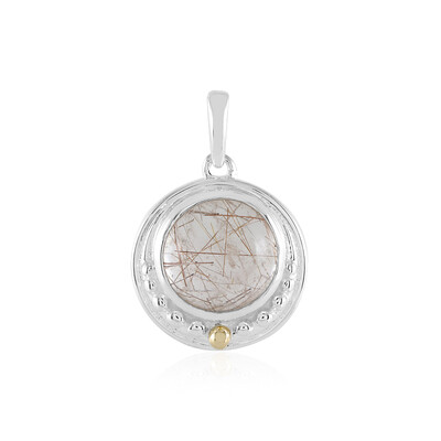 Pendentif en argent et Quartz rutile cuivré (Granulieren)