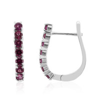 Boucles d'oreilles en argent et Grenat Rhodolite