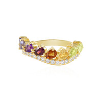 Bague en argent et Citrine brandy