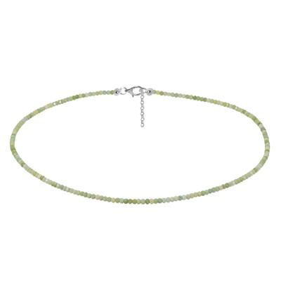 Collier en argent et Opale verte