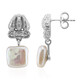 Boucles d'oreilles en argent et Perle blanche de culture d'eau douce (TPC)