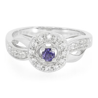 Bague en argent et Iolite de Ceylan