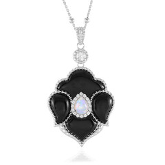 Collier en argent et Agate noire (Dallas Prince Designs)