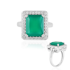 Bague en argent et Onyx vert