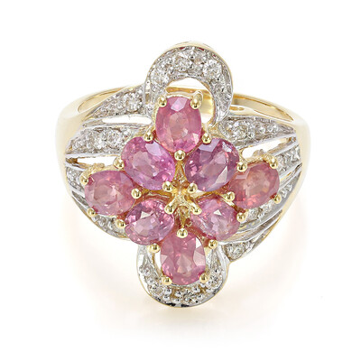 Bague en or et Saphir Padparadscha non chauffé (AMAYANI)