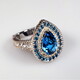 Bague en argent et Topaze bleu de Londres (Dallas Prince Designs)