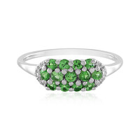 Bague en argent et Tsavorite de Tanzanie