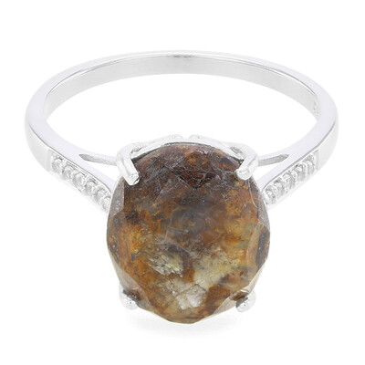 Bague en argent et Quartz Dinosaure