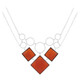 Collier en argent et Agate orange