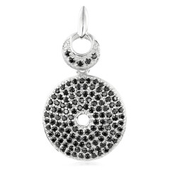 Pendentif en argent et Spinelle noir