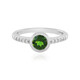 Bague en argent et Diopside de Russie