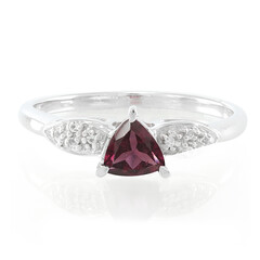 Bague en argent et Rhodolite du Rajasthan