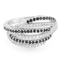 Bague en argent et Spinelle noir