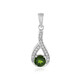 Pendentif en argent et Diopside de Russie