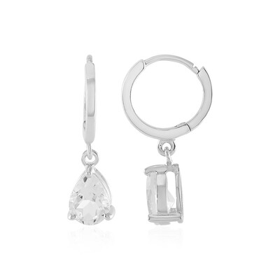 Boucles d'oreilles en argent et Topaze blanche