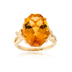 Bague en or et Citrine (Smithsonian)