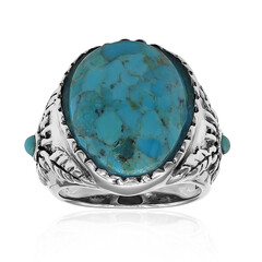 Bague en argent et Turquoise bleue de Mohavie (Art of Nature)