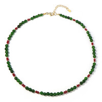 Collier en argent et Diopside de Russie