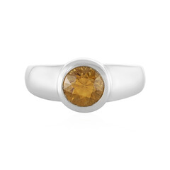 Bague en argent et Zircon jaune