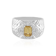 Bague en argent et Zircon jaune (de Melo)