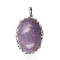 Pendentif en argent et Lépidolite