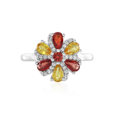 Bague en argent et Saphir jaune