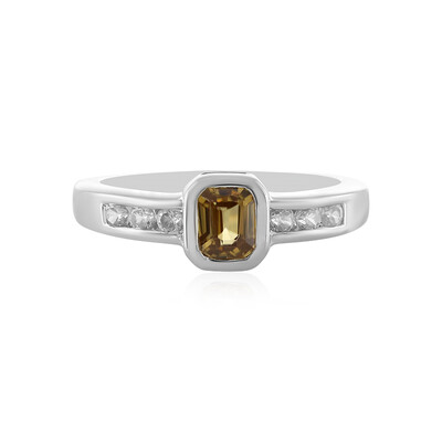 Bague en argent et Zircon jaune