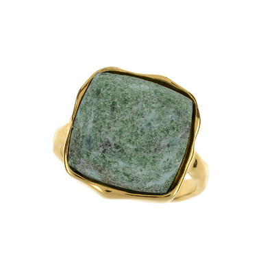 Bague en argent et Fuchsite (dagen)