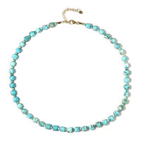 Collier en argent et Howlite bleue