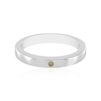 Bague en argent et Diamant jaune I3