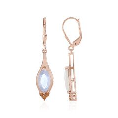 Boucles d'oreilles en argent et Pierre de Lune blanche (KM by Juwelo)