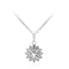 Collier en argent et Topaze blanche